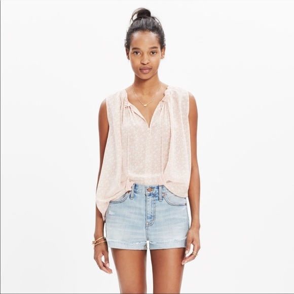 Madewell Denim Cutoff Frayed Edge Relaxed Fit High Rise Jean Boy Shorts - Picture 3 of 7
